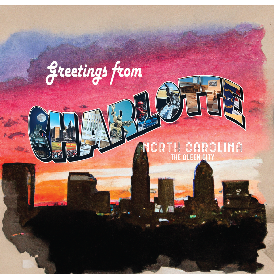 The Greetings From Charlotte T-shirt in Black