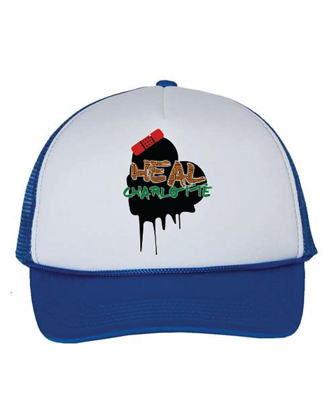 My Heal Charlotte Black Logo Trucker
