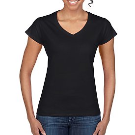 64V00L Gildan 4.5oz 100% Softstyle® Ladies V-Neck