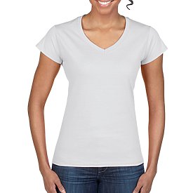 64V00L Gildan 4.5oz 100% Softstyle® Ladies V-Neck